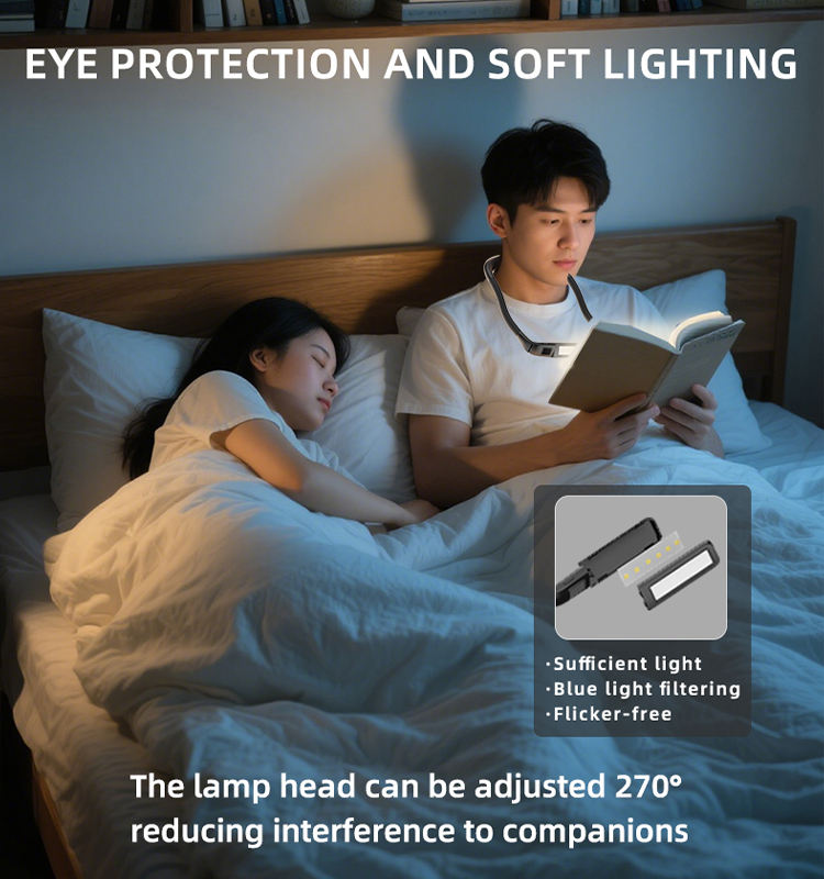 Aixinpin Best Seller Lamp: Rechargeable Eye Protection LED Neck Reading Light - Flexible Hands-Free